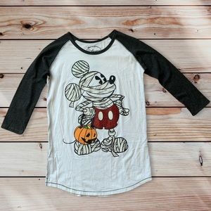 Disney Mickey Mouse Halloween Shirt, XL 3/4 Sleeve